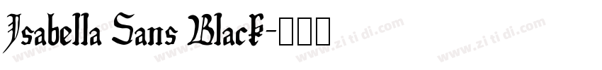 Isabella Sans Black字体转换